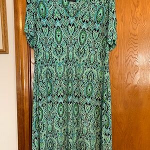 Tommy Hilfiger Blue and Green Paisley Dress